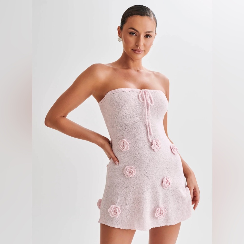 Meshki Connelly Knit Mini Dress - Pink